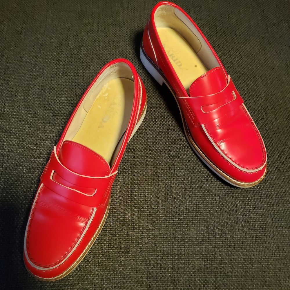 Vibrant Red Women's Loafers